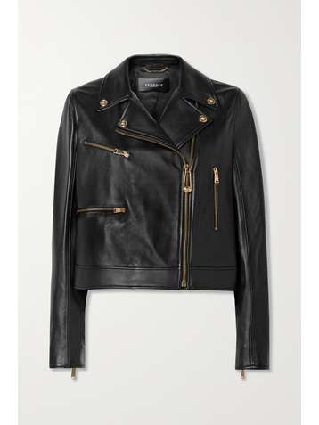 VERSACE Leather biker jacket