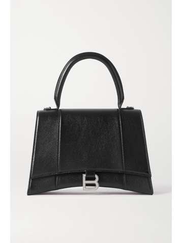BALENCIAGA Hourglass mittelgroße Tote aus strukturiertem Leder