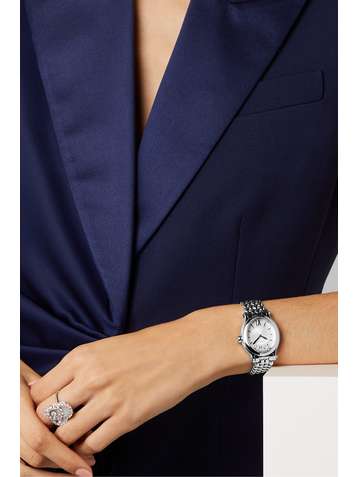 CHOPARD Happy Sport Oval Automatic 29mm stainless steel and diamond watch