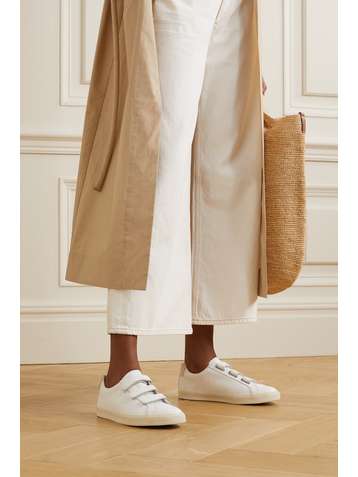 VEJA 3-Lock Logo suede-trimmed leather sneakers