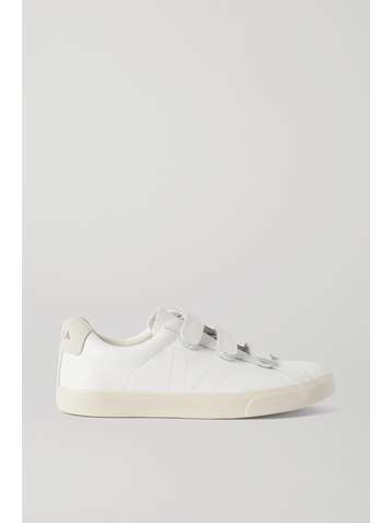 VEJA 3-Lock Logo suede-trimmed leather sneakers