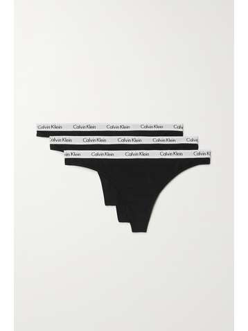 CALVIN KLEIN Lot de trois strings en jersey de coton stretch Carousel