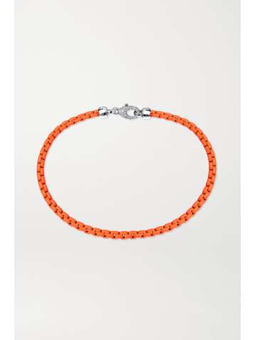 EÉRA Giada white gold, diamond and enamel anklet