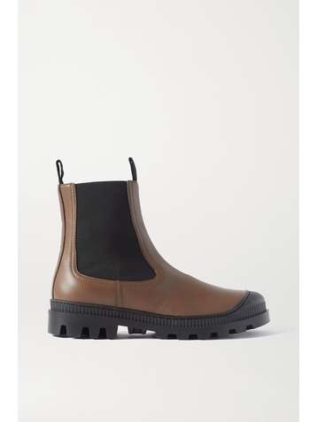 LOEWE Bottines chelsea en cuir et en caoutchouc