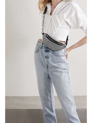 ALEXANDER WANG Attica mini crystal-embellished leather belt bag