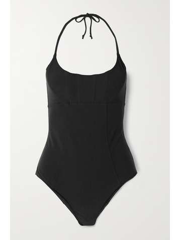 LISA MARIE FERNANDEZ Maillot de bain dos nu en crêpe stretch Corset - NET SUSTAIN