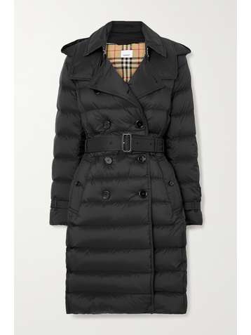 BURBERRY + NET SUSTAIN belted hooded quilted shell down coat