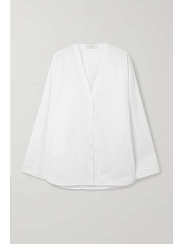 CO Cotton-blend poplin blouse
