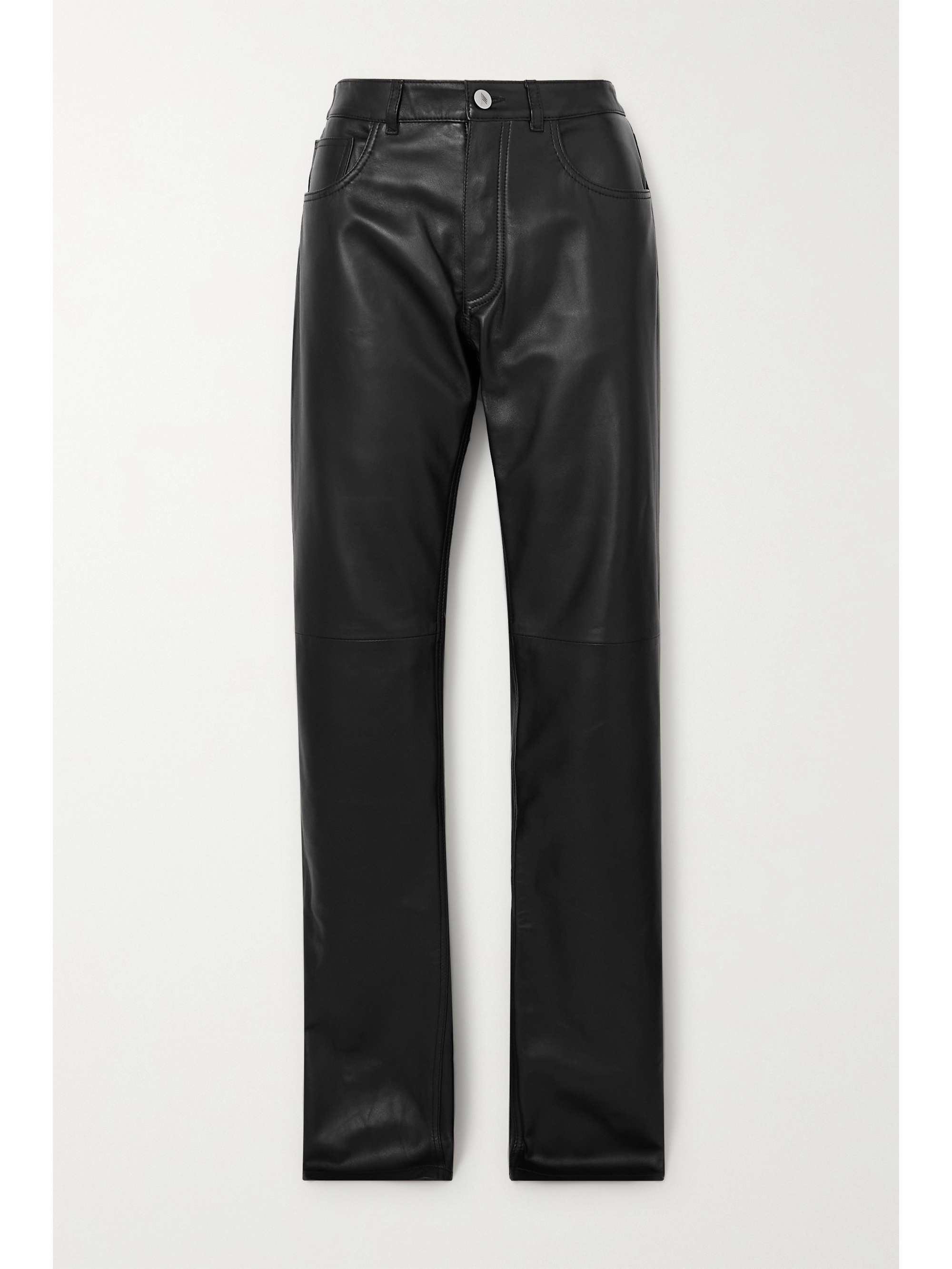 The Attico - Leather straight-leg Pants - Black - 40 - Net A Porter