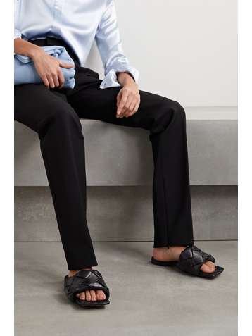 BOTTEGA VENETA Intrecciato leather slides