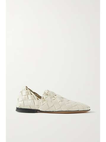 BOTTEGA VENETA Intrecciato leather collapsible-heel loafers