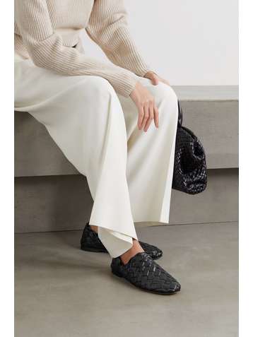 BOTTEGA VENETA Intrecciato leather collapsible-heel loafers