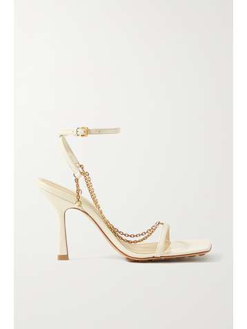BOTTEGA VENETA Chain-embellished leather sandals