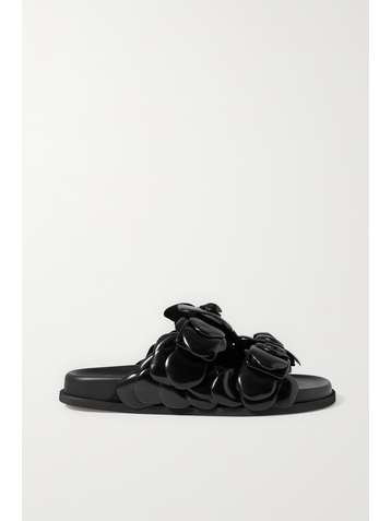 VALENTINO Rosa appliquéd leather sandals