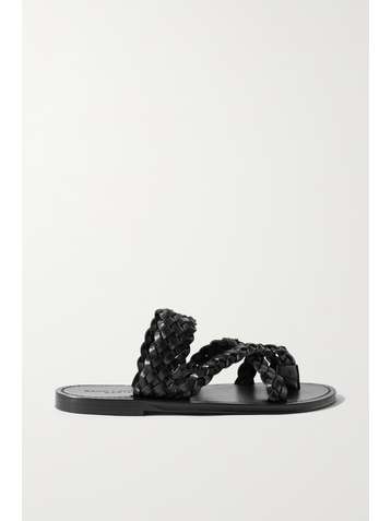SAINT LAURENT Neil braided leather sandals