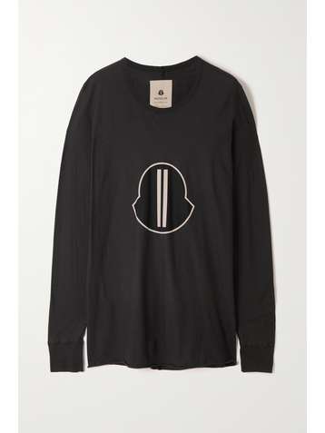 MONCLER + RICK OWENS Printed cotton-jersey T-shirt