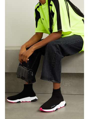 BALENCIAGA Speed Lt stretch-knit high-top sneakers