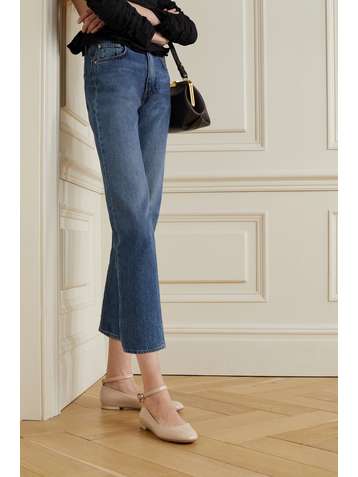 GIANVITO ROSSI Ribbon Ballerinas aus Lackleder
