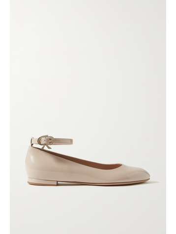 GIANVITO ROSSI Ribbon Ballerinas aus Lackleder