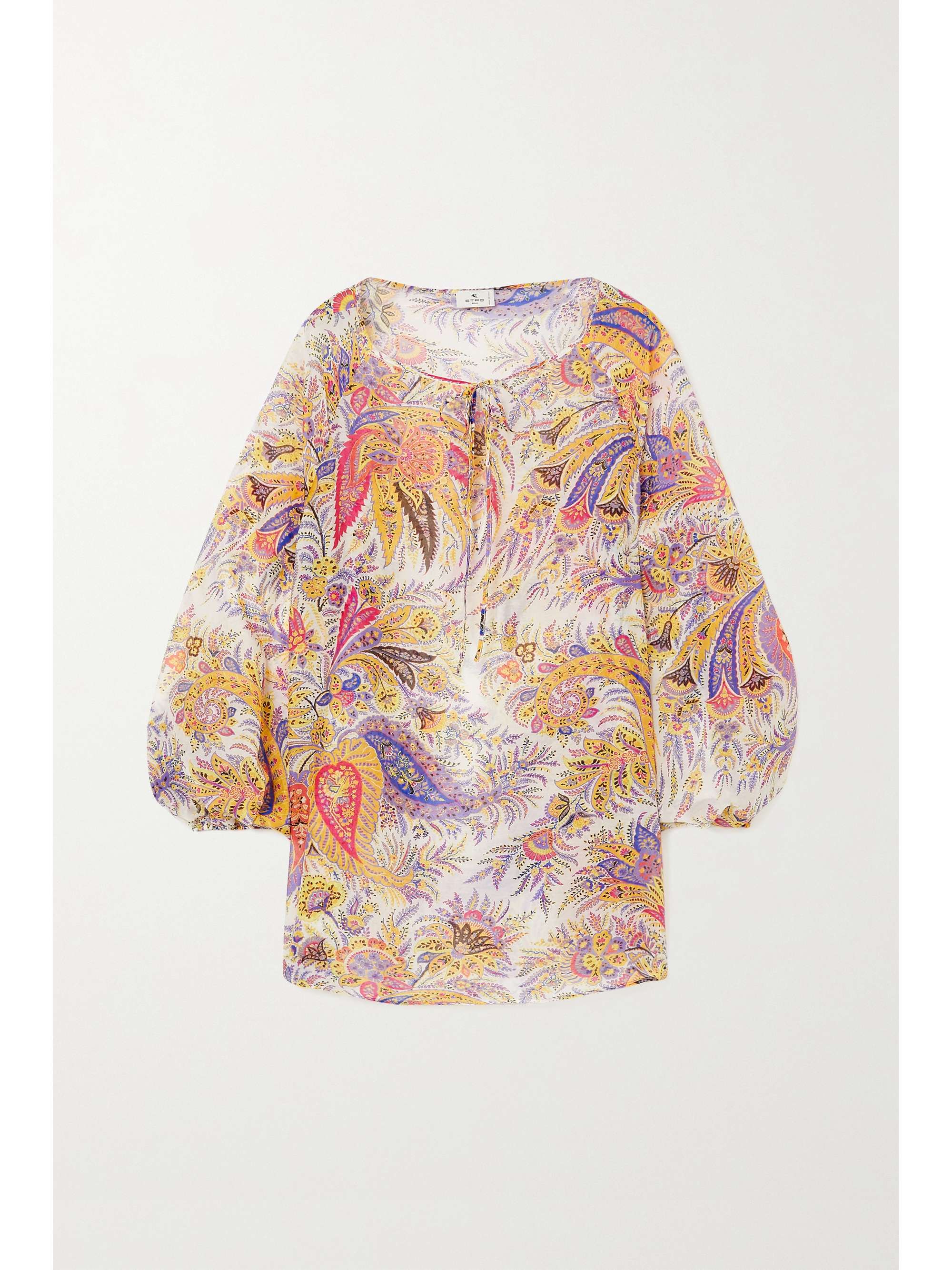 White Mykonos paisley-print cotton and 