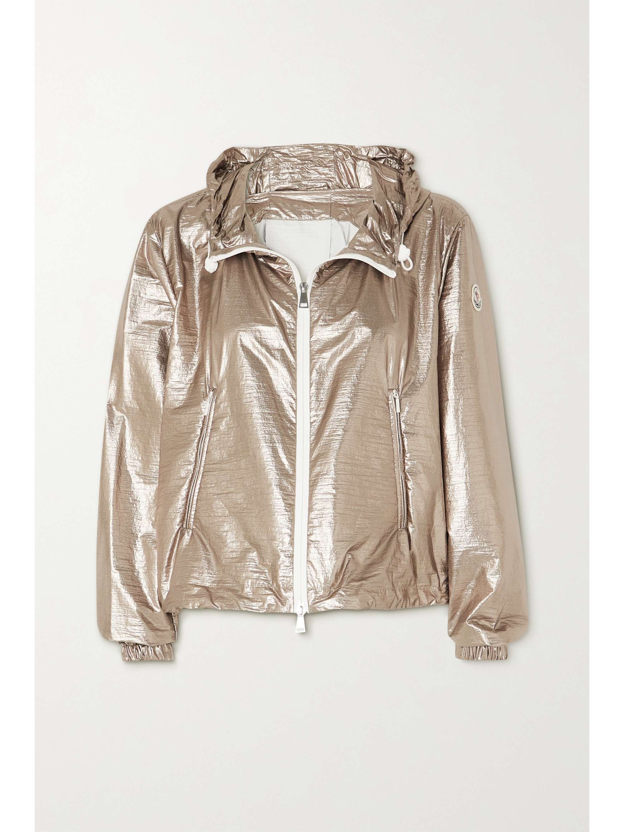 metallic anorak