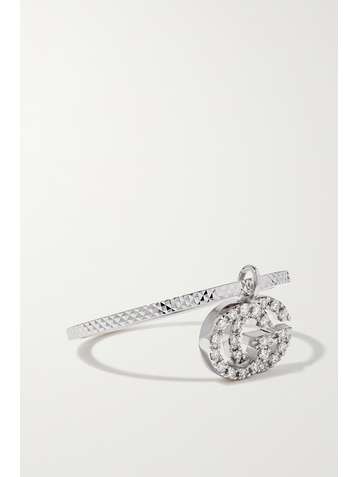 GUCCI GG Running 18-karat white gold diamond ring