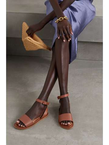 LORO PIANA Thirasia leather sandals