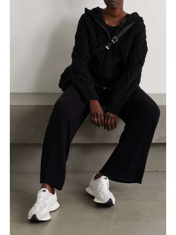 NILI LOTAN Giselle cable-knit wool-blend hoodie