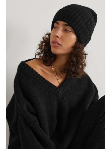 NILI LOTAN Bonnet en cachemire côtelé Adrien
