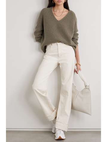 NILI LOTAN Mabelle ribbed cashmere sweater