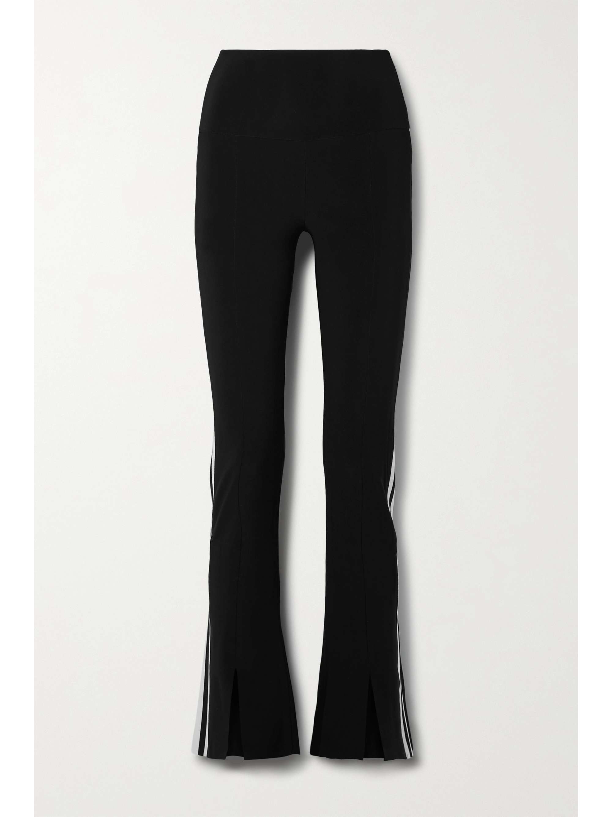 NORMA KAMALI Striped stretch-jersey leggings