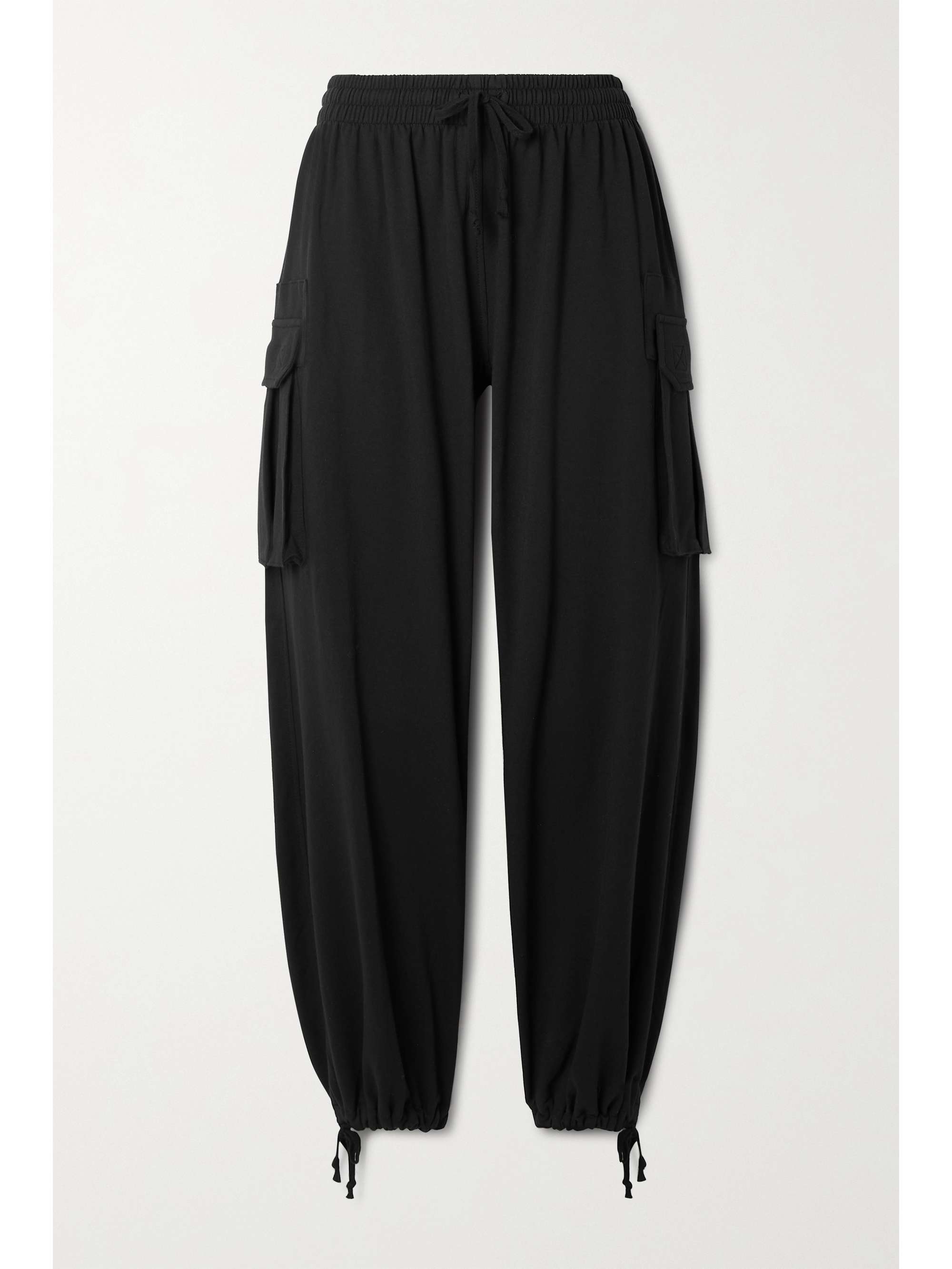 Black Cotton-jersey track pants | NORMA 