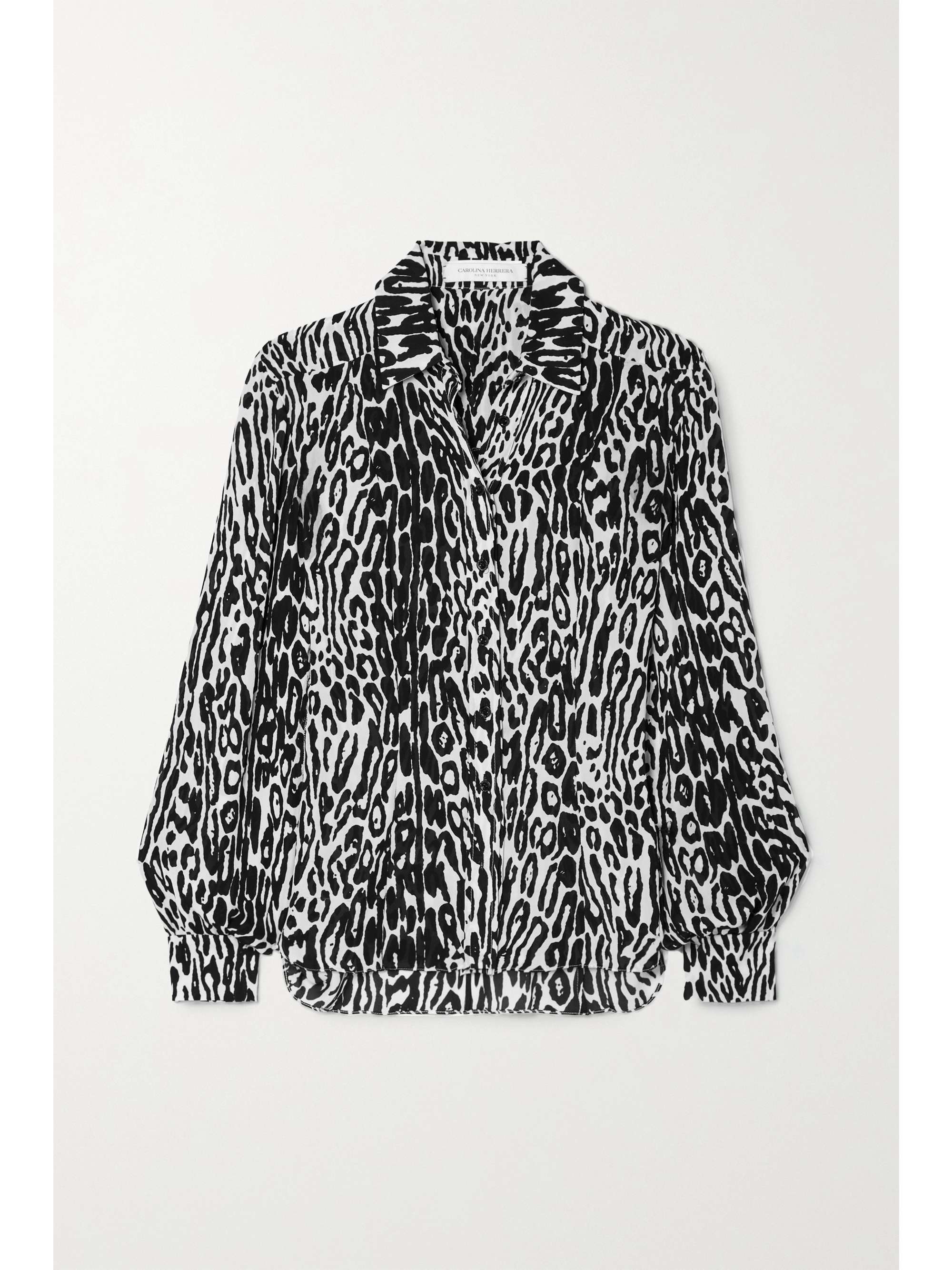 Leopard print Leopard-print silk crepe 