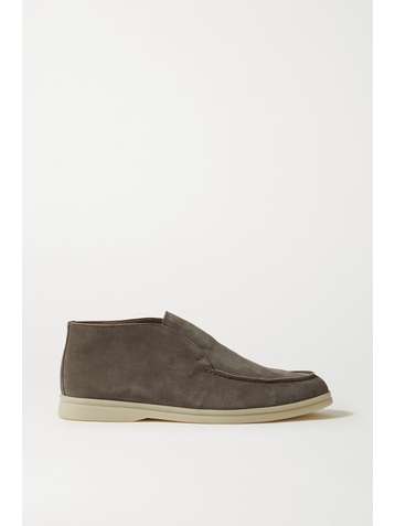 LORO PIANA Open Walk suede loafers