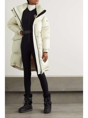 MONCLER GRENOBLE Entreves oversized convertible hooded quilted glossed-shell down coat