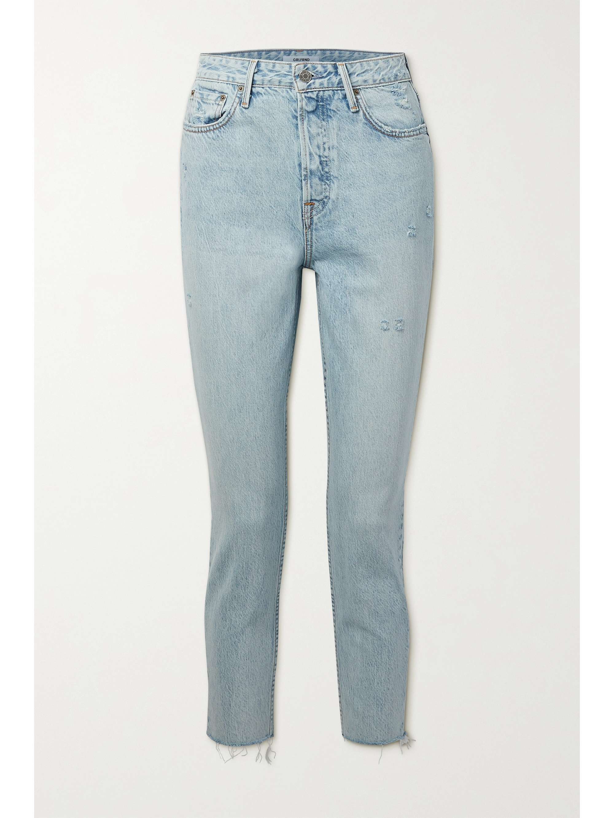 Light denim Karolina frayed high-rise 