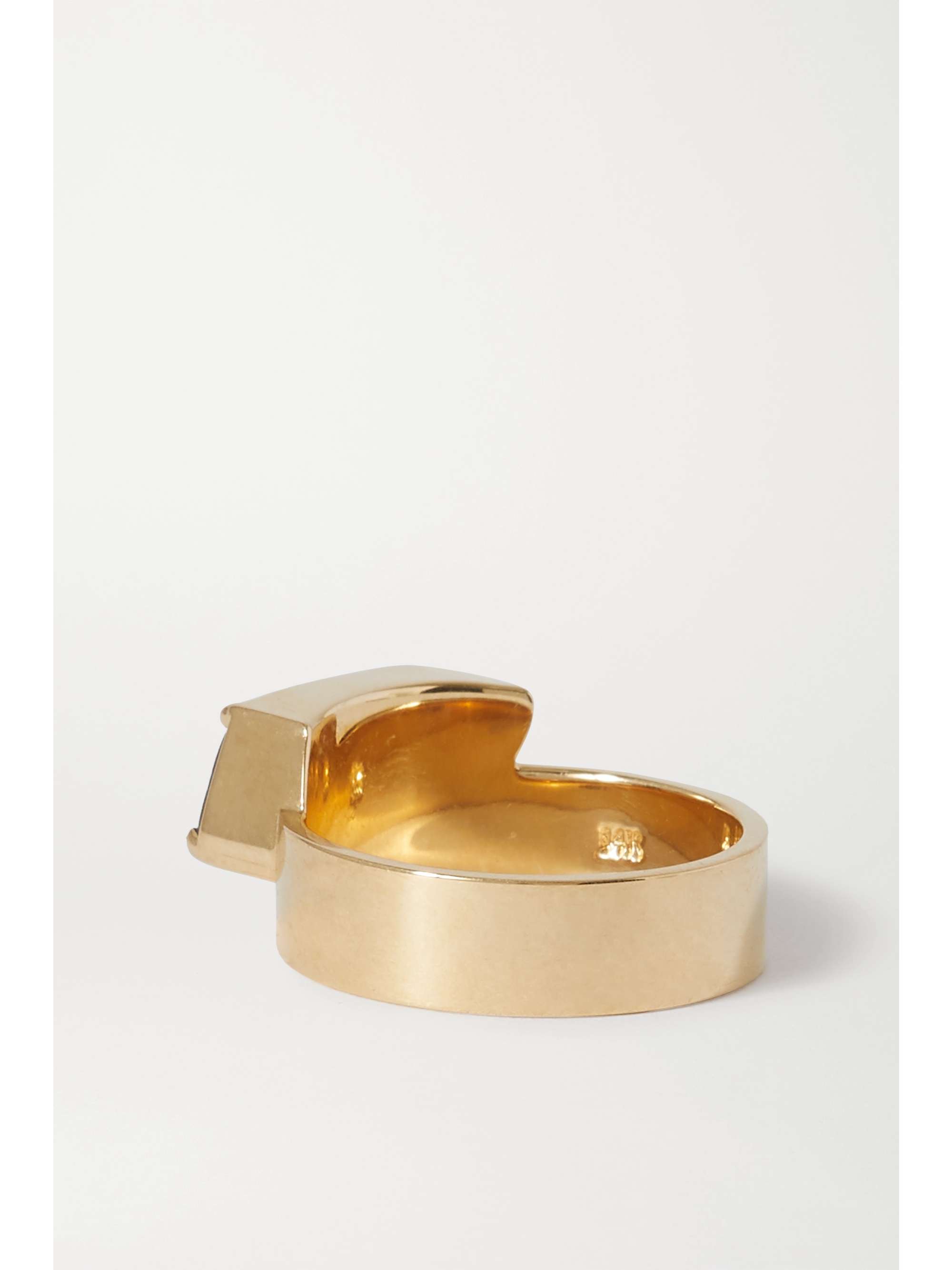 WWAKE Monolith 14-karat gold opal ring