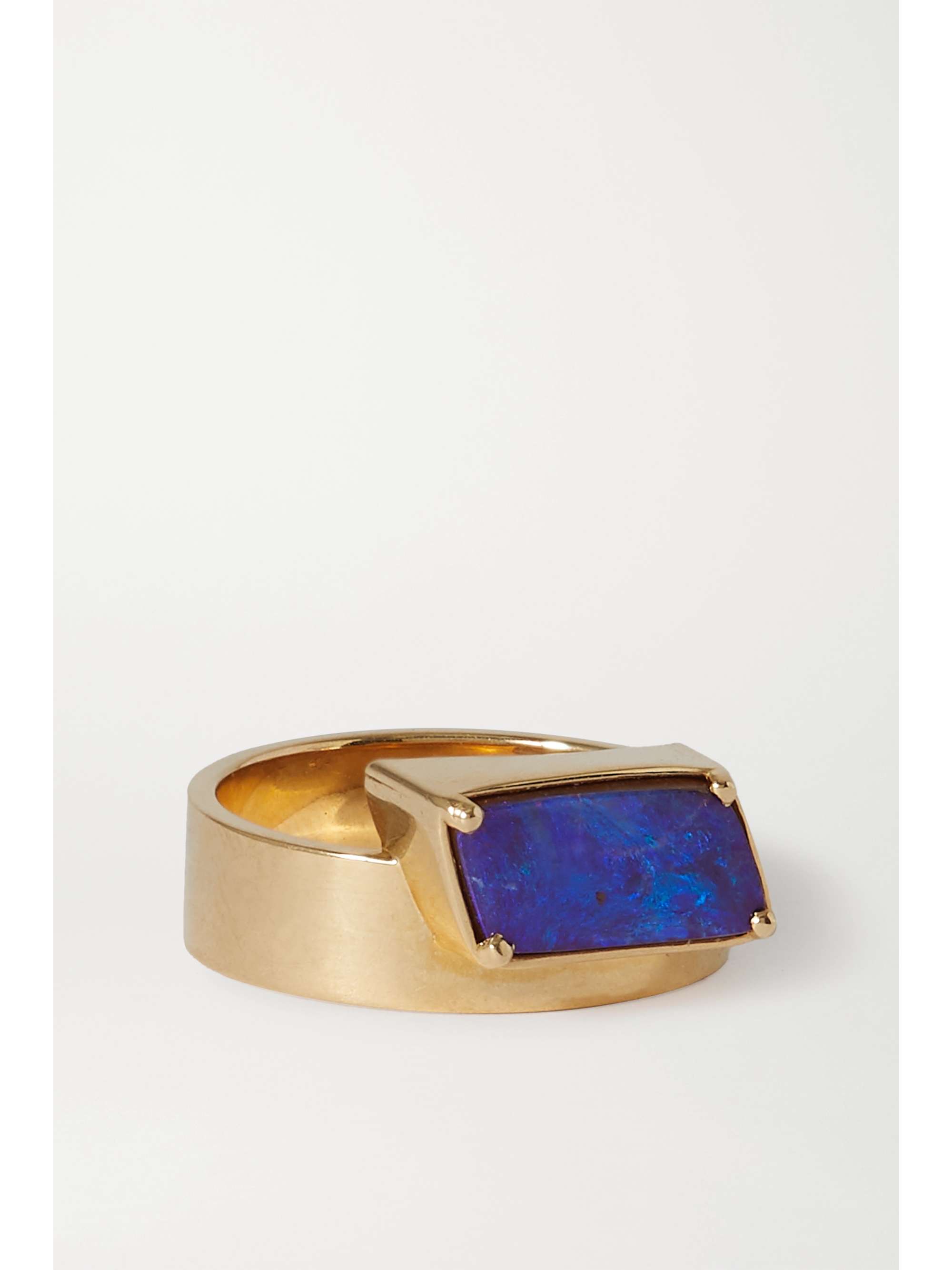 WWAKE Monolith 14-karat gold opal ring