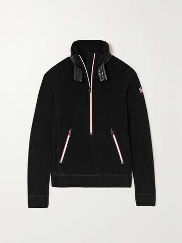 MONCLER GRENOBLE Shell-trimmed fleece top