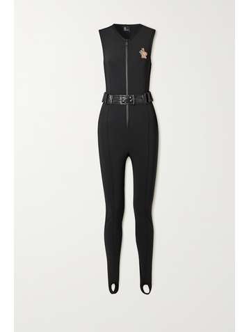 MONCLER GRENOBLE Shell-trimmed belted neoprene ski suit