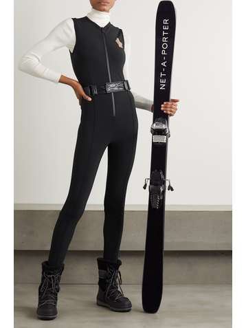 MONCLER GRENOBLE Shell-trimmed belted neoprene ski suit