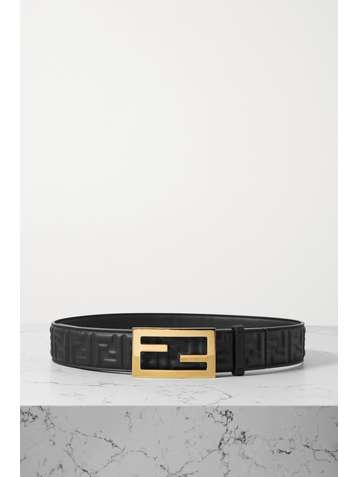 FENDI Embossed leather belt