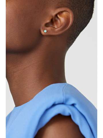 WWAKE Boucles d'oreilles en or 14 carats (585/1000) et opales