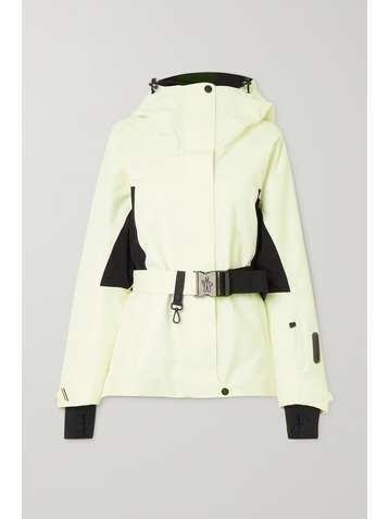 MONCLER GRENOBLE Paquier belted two-tone padded shell down jacket