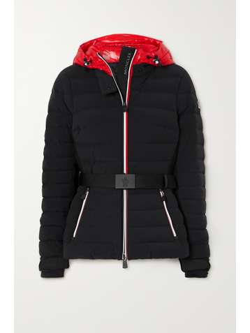 MONCLER GRENOBLE Bruche hooded belted quilted shell down jacket