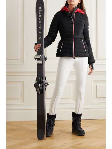 MONCLER GRENOBLE Bruche hooded belted quilted shell down jacket