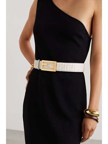 FENDI Embossed leather belt
