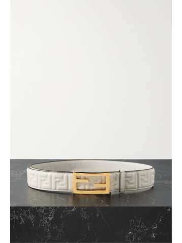 FENDI Embossed leather belt