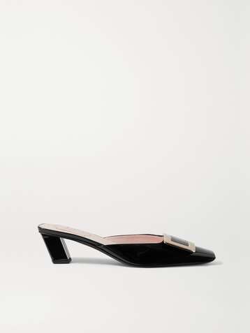 ROGER VIVIER Belle Vivier patent-leather mules