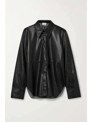 NANUSHKA Chemise en cuir vegan Naum